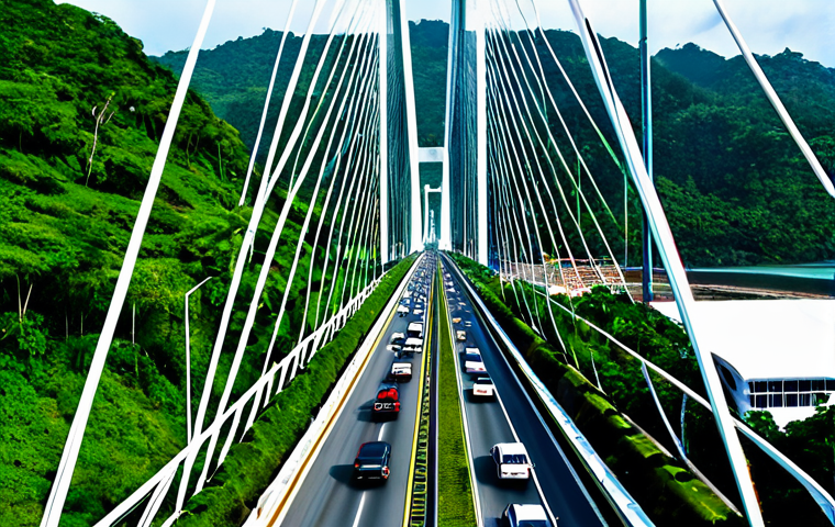 파나마의 유명한 다리들 - Puente de las Américas**

"The Puente de las Américas, a landmark bridge in Panama City, with ships ...