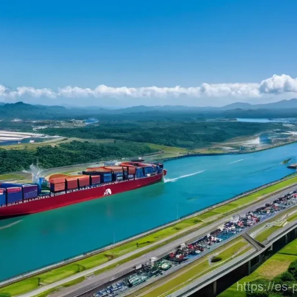 파나마에서의 기업 설립 절차 - **Prompt 1: Panama's Global Logistics Hub**
"A wide-angle, dynamic shot of the Panama Canal in f...