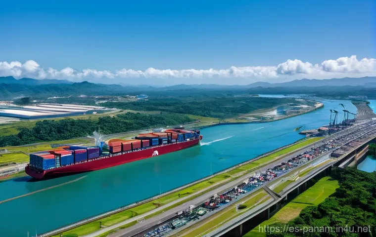 파나마에서의 기업 설립 절차 - **Prompt 1: Panama's Global Logistics Hub**
"A wide-angle, dynamic shot of the Panama Canal in f...